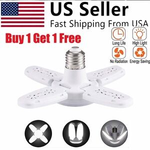 2 PACK E27 LED Light Bulb 28W Deformable Ceiling Fixture Lights Workshop Lamp